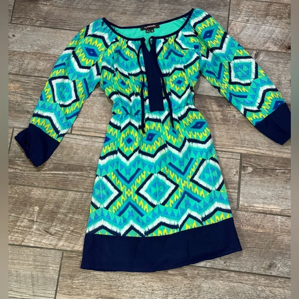 Colorful Geometric Kids Dress​